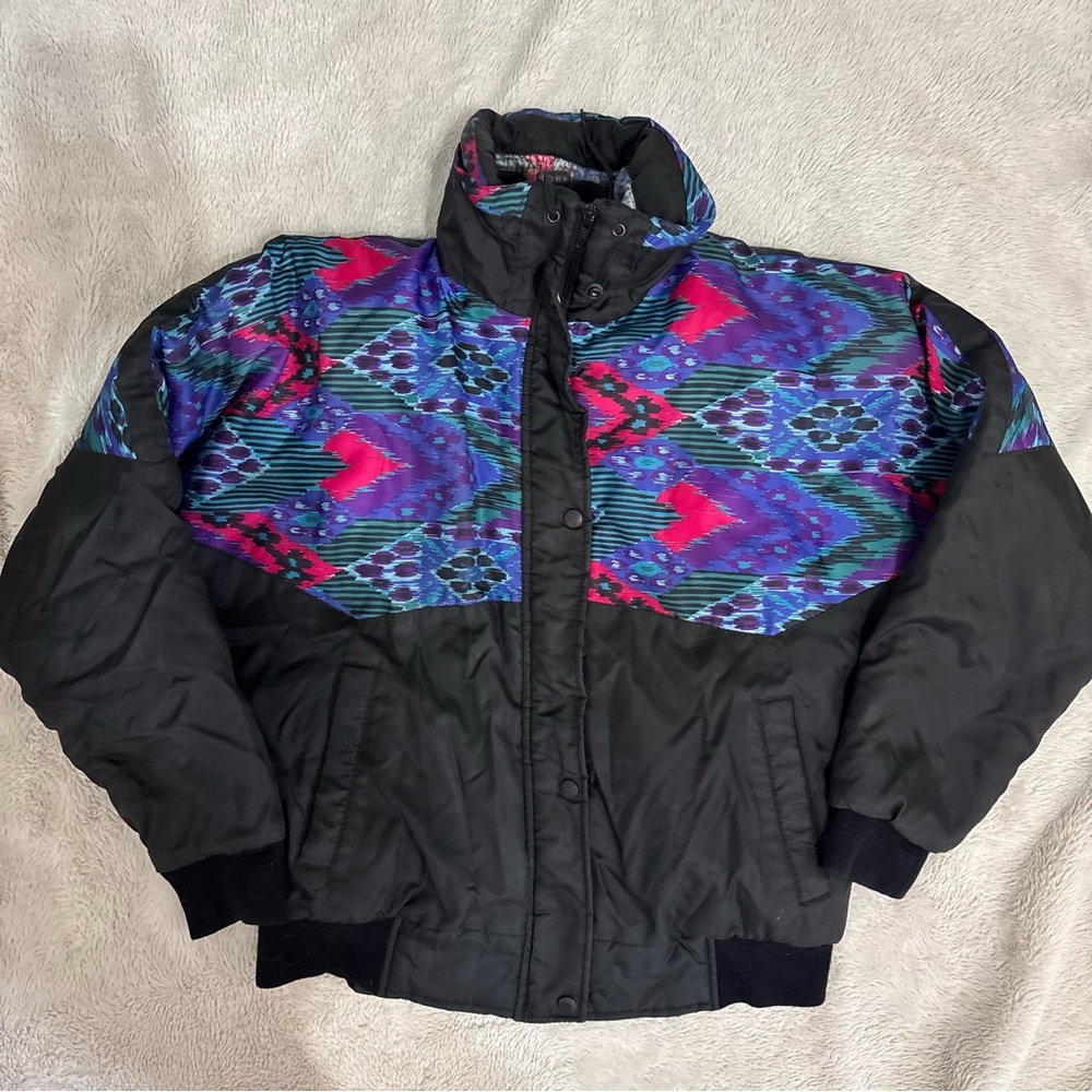 Vintage choko patterned ski jacket